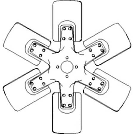 Aftermarket New 6 Blade Fan Fits Massey Ferguson 1085 285 1.625" Pilot Hole 530177M1